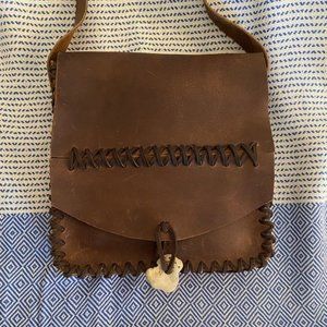 One-of-a-Kind Brown Leather Bag (Large)